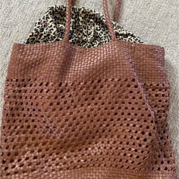Woven brown leather Tote Bag - Picture 2 of 7